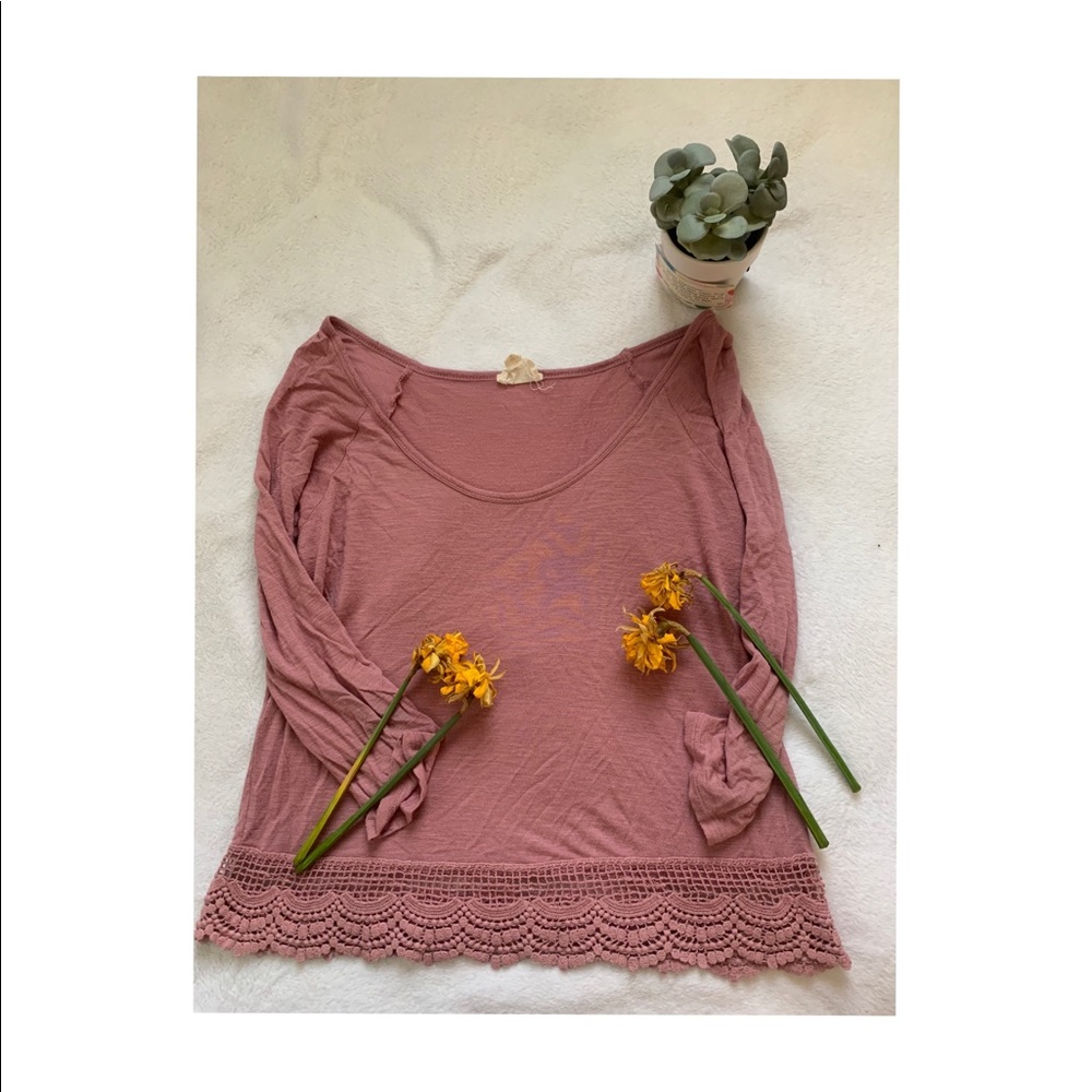 peach simple dressy top.